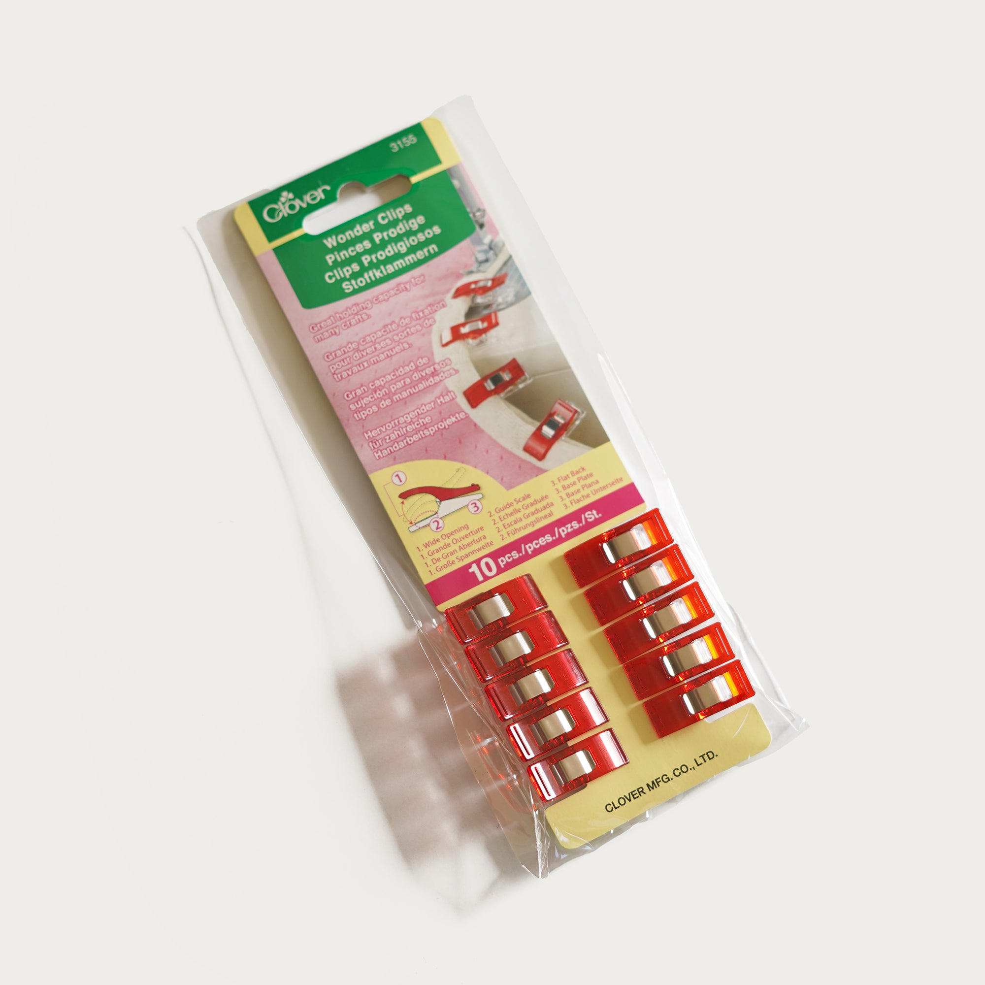 Clips Wonder Clover - Lot De 50 Pièces Rouge - Modèle #3156 - Pour Couture Et Loisirs Créatifs - Neuf