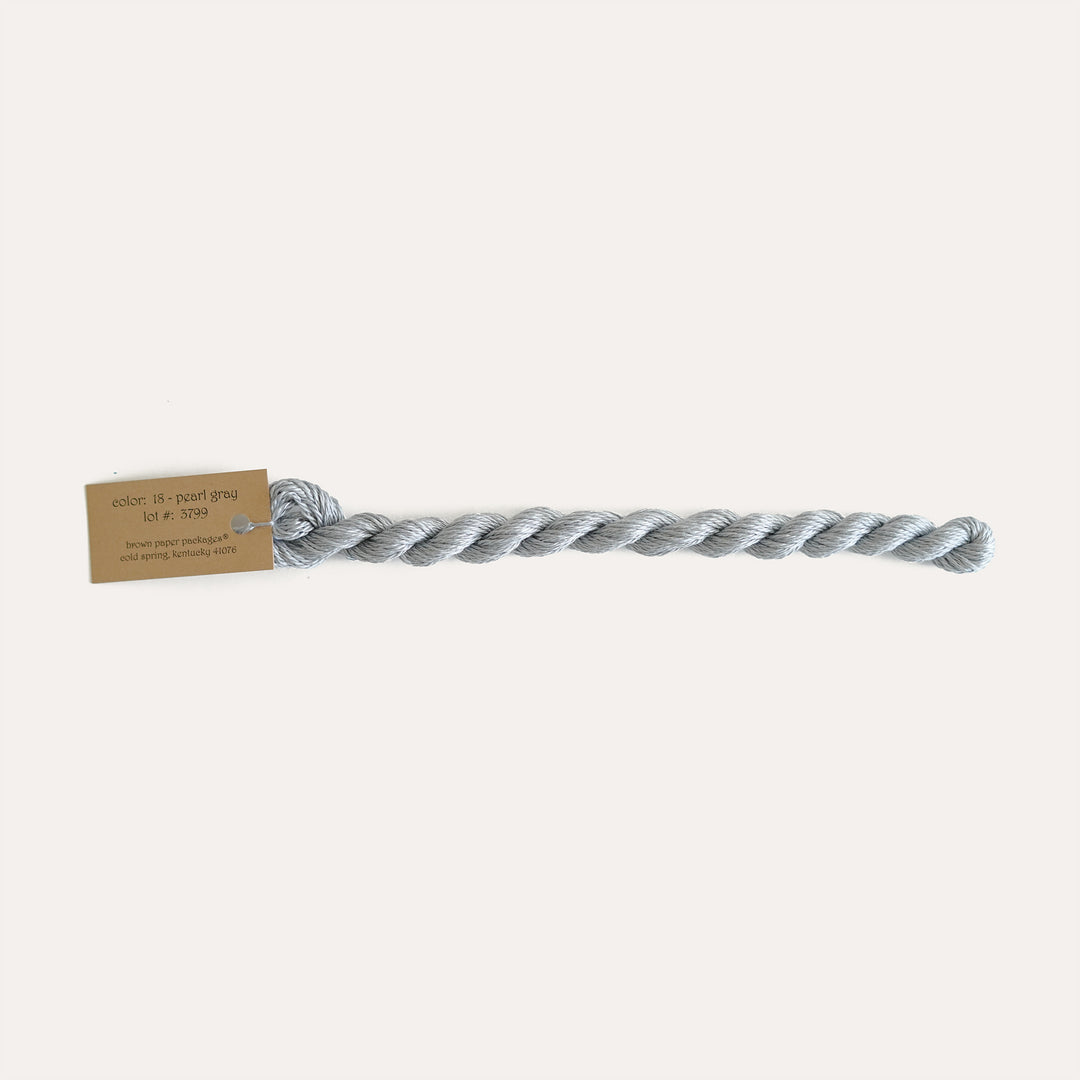 18 Pearl Gray Silk & Ivory Thread for Needlepoint