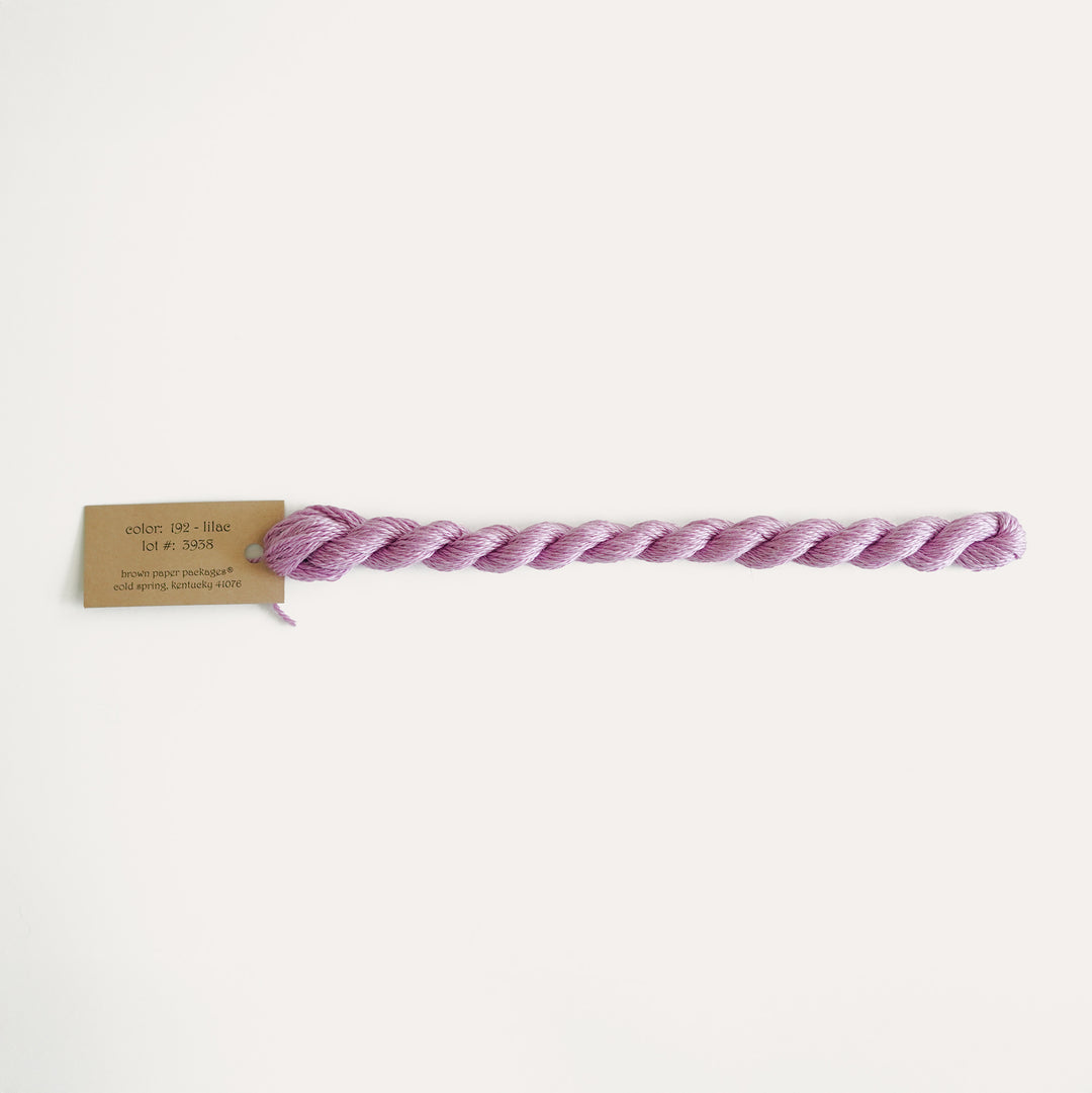 Silk & Ivory thread color 192 Lilac for needlepoint stitching