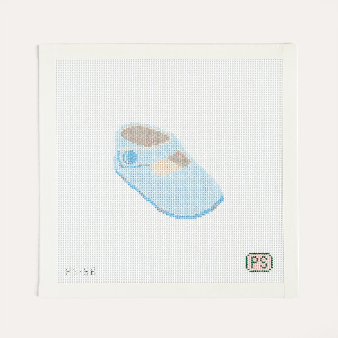 Baby Girl Crib Shoe Needlepoint Canvas in 18 mesh by Prepsetter