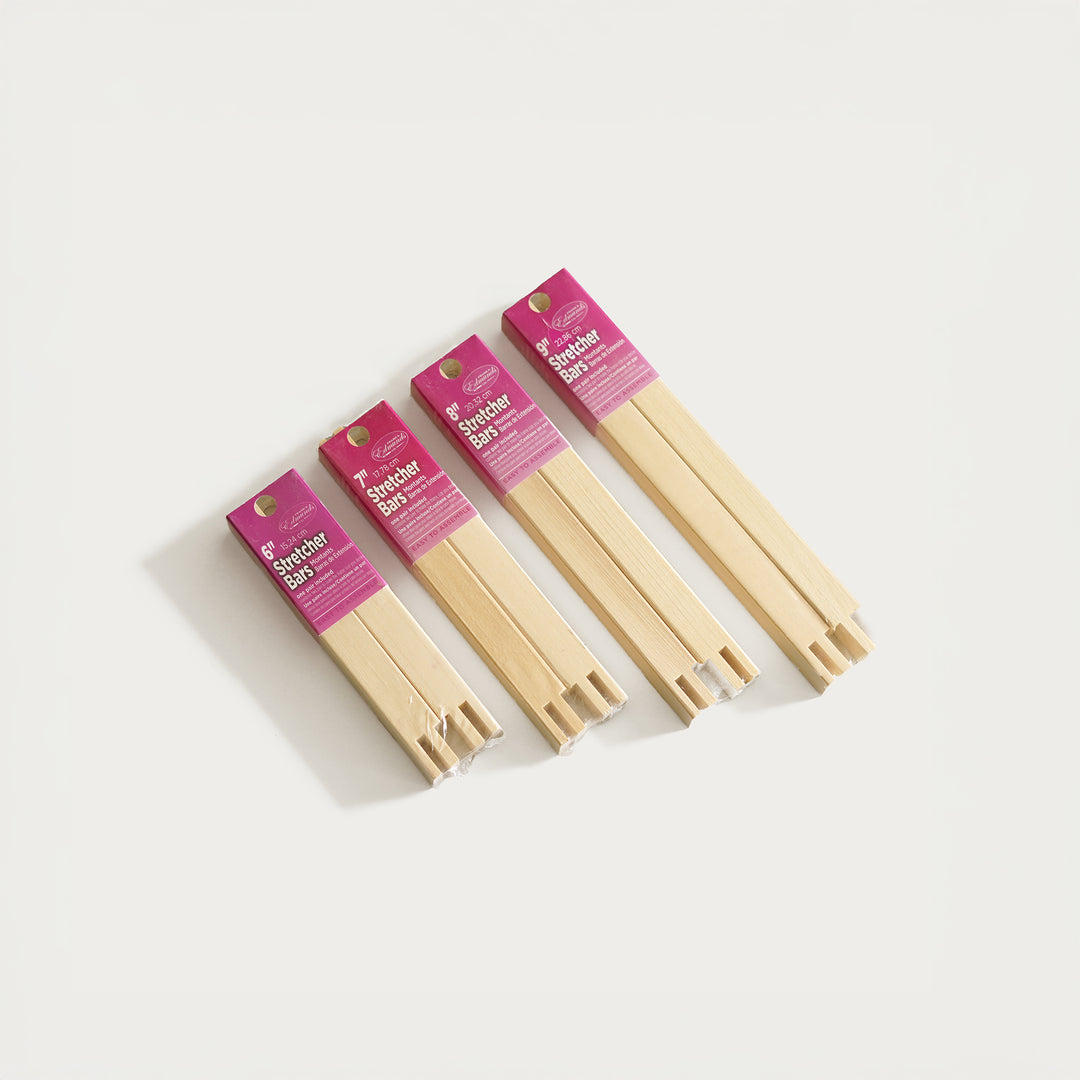 Standard stretcher bars for needlepoint, soft basswood with eased edges for secure stitching.