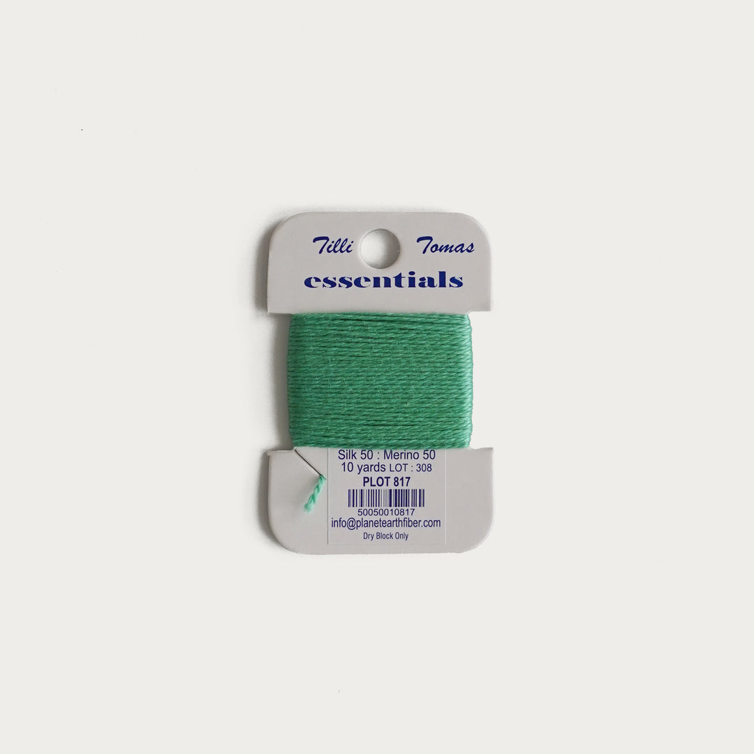 Tilli Tomas Essentials Thread Card in Plot E-817 - 50% silk, 50% merino wool, perfect for 18 mesh needlepoint.