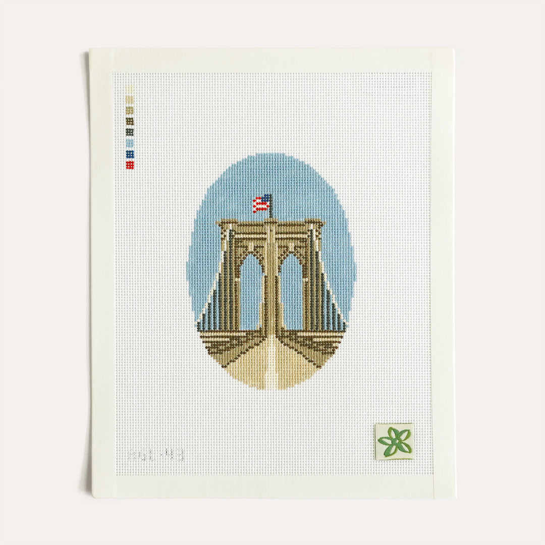 Brooklyn Bridge needlepoint canvas on 13 mesh by Dogwood