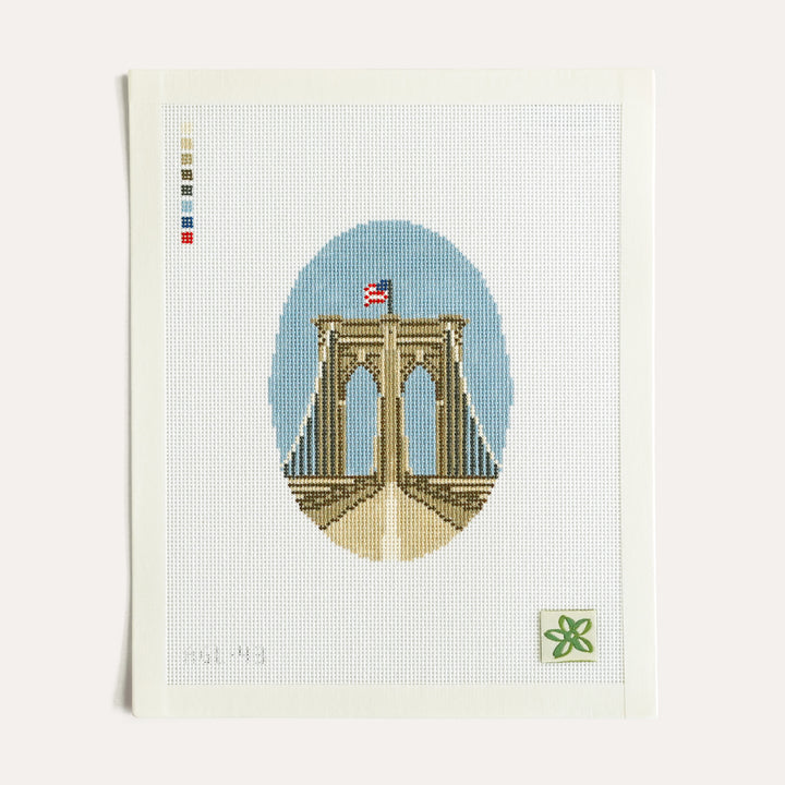 Brooklyn Bridge needlepoint canvas on 13 mesh by Dogwood