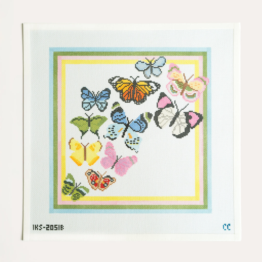 13 mesh butterfly migration needlepoint canvas by initial k studio 