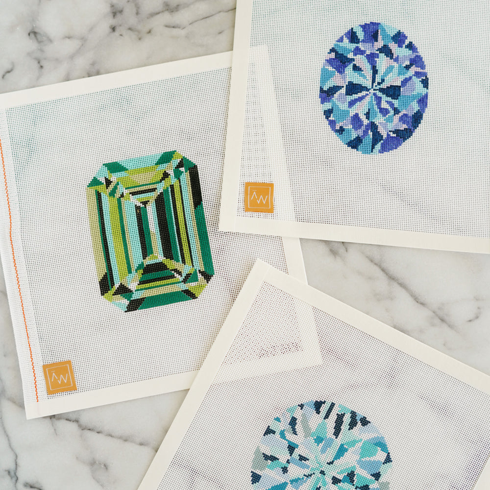 Needlepoint gemstones by Audrey wu