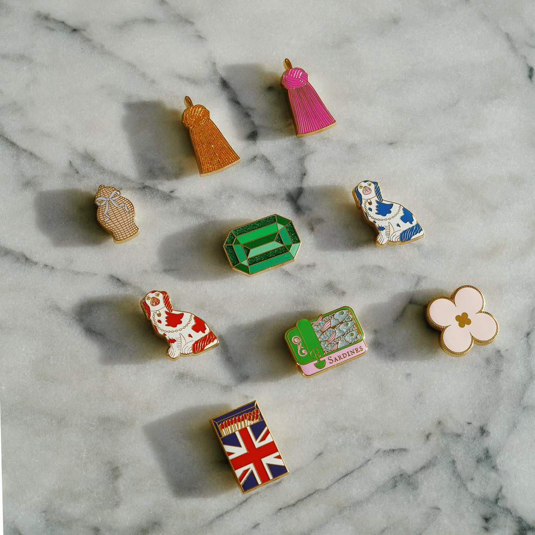 Collection of new Go Stitch Studio Needle Minders for Needlepoint