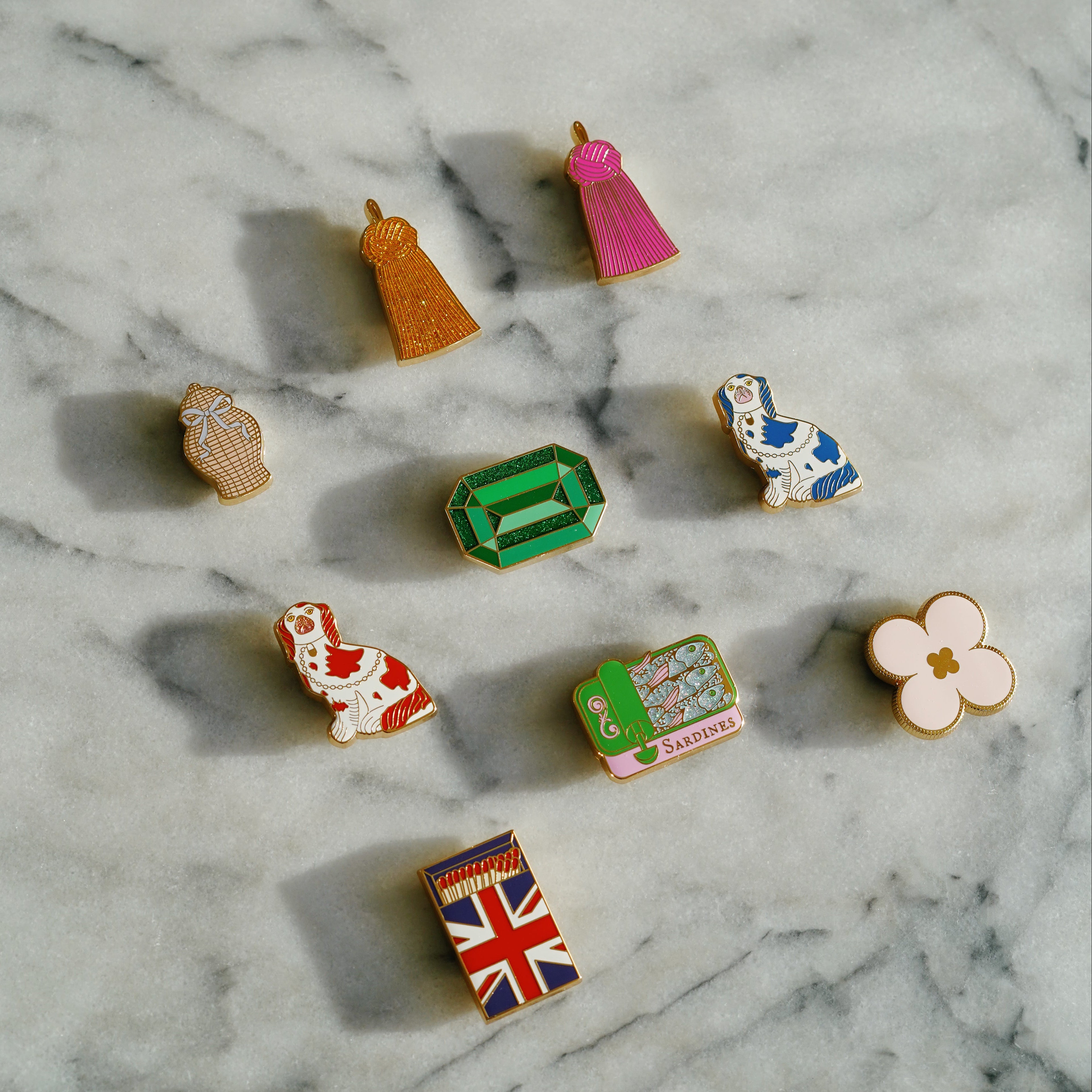 Collection of new Go Stitch Studio Needle Minders for Needlepoint