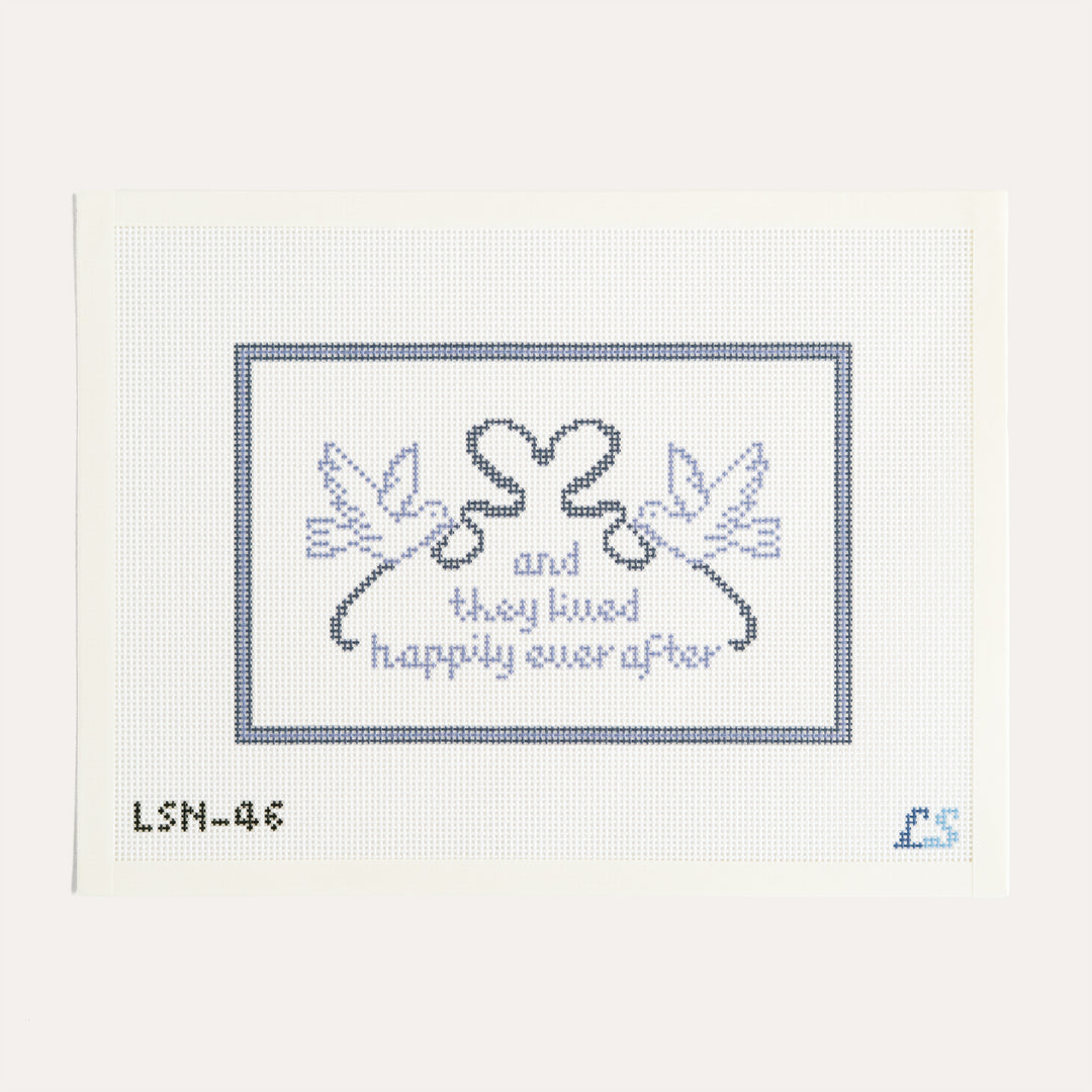 Happily Ever After needlepoint canvas by Lake Shore Needlepoint on 13 mesh StitchPerfect canvas