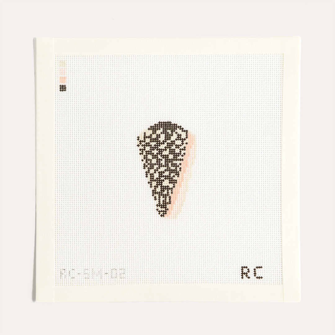 Penniform Cone needlepoint canvas by RenniCo Needlepoint on 18 mesh canvas