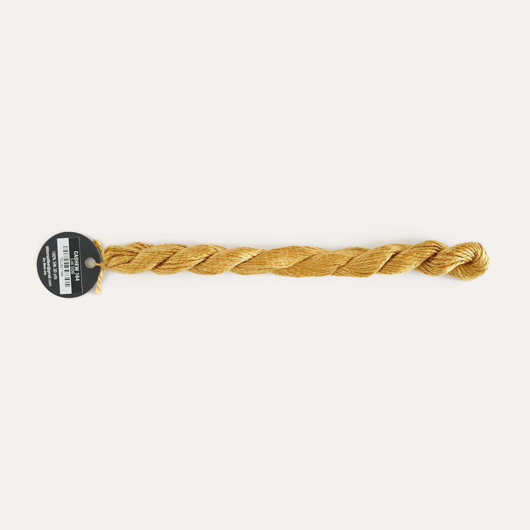 Planet Earth Silk in Cashew 164 by Tilli Tomas, 100% silk needlepoint thread, 30 yard skein, suitable for 13 mesh canvas