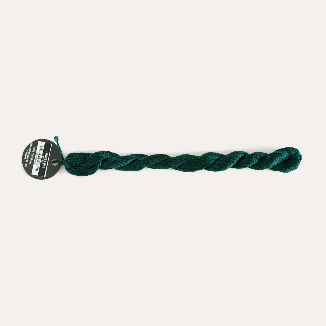 Planet Earth Silk in Forest 065 by Tilli Tomas, 100% silk needlepoint thread, 30 yard skein, suitable for 13 mesh canvas