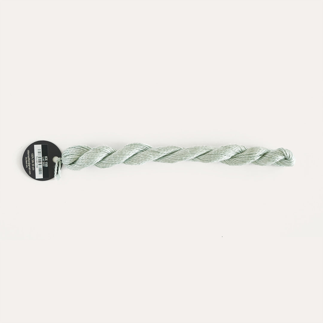 Planet Earth Silk in Ice 150 by Tilli Tomas, 100% silk needlepoint thread, 30 yard skein, suitable for 13 mesh canvas