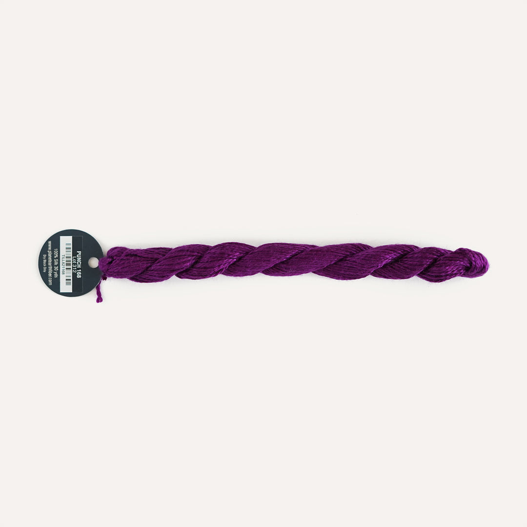 Planet Earth Silk in Punch 168 by Tilli Tomas, 100% silk needlepoint thread, 30 yard skein, suitable for 13 mesh canvas