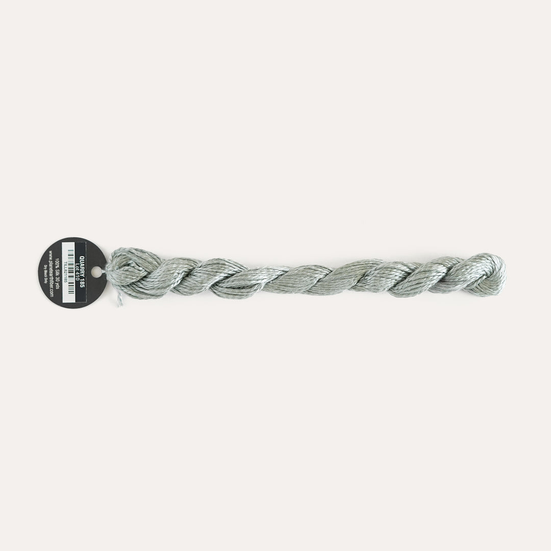 Planet Earth Silk in Quarry 185 by Tilli Tomas, 100% silk needlepoint thread, 30 yard skein, suitable for 13 mesh canvas