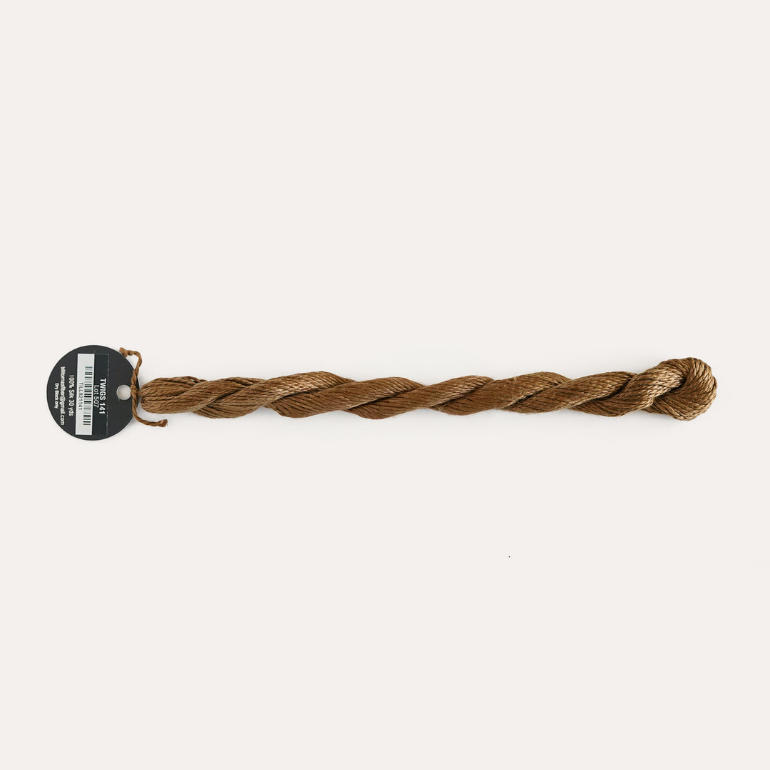 Planet Earth Silk in Twig 141 by Tilli Tomas, 100% silk needlepoint thread, 30 yard skein, suitable for 13 mesh canvas