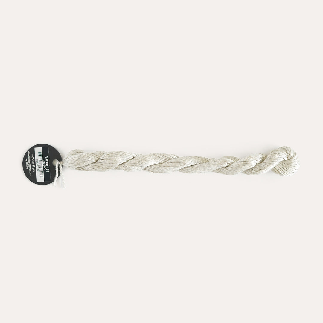 Planet Earth Silk in Vapor 189 by Tilli Tomas, 100% silk needlepoint thread, 30 yard skein, suitable for 13 mesh canvas
