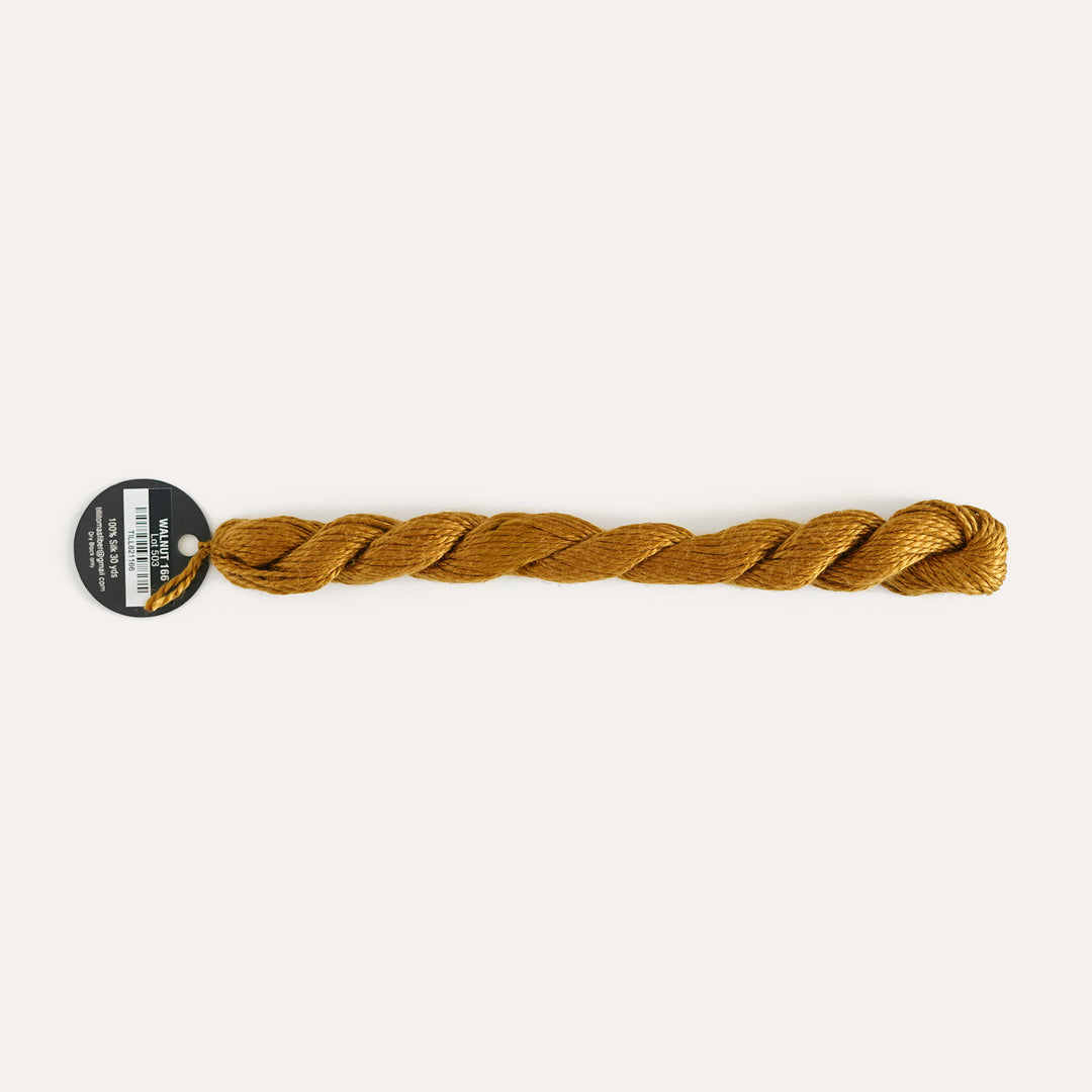 Planet Earth Silk in Walnut 166 by Tilli Tomas, 100% silk needlepoint thread, 30 yard skein, suitable for 13 mesh canvas