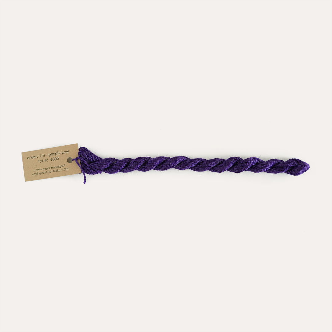 Silk & Ivory 118 Purple Cow needlepoint thread skein
