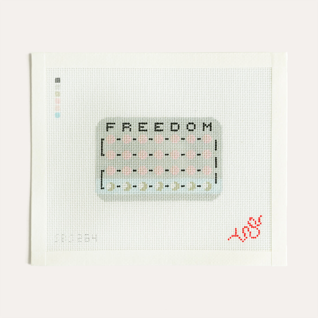 Spellbound Stitchery Freedom needlepoint canvas 18 mesh women’s empowerment design