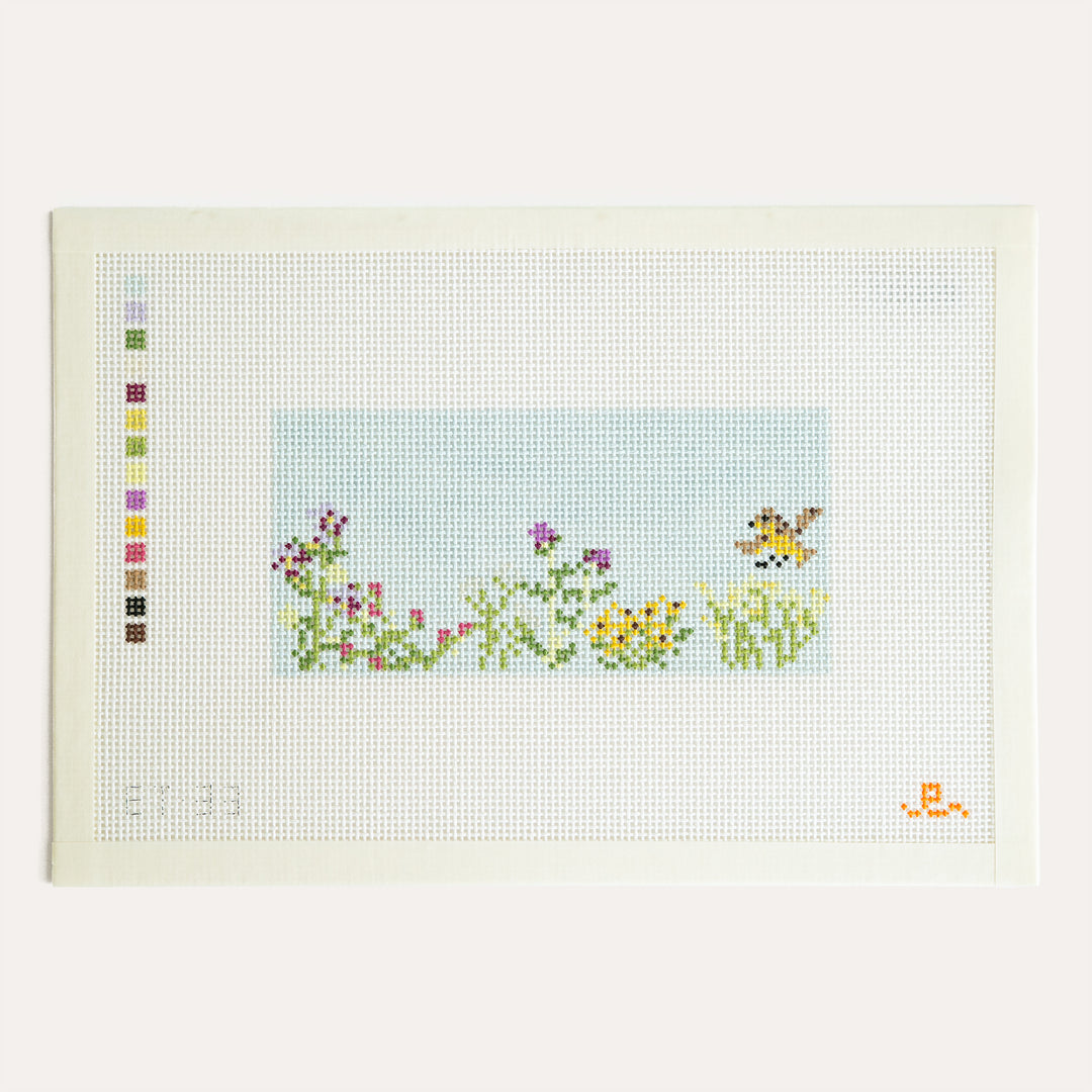 Wildflower 3x6 floral 13 mesh needlepoint canvas by Elizabeth Taylor
